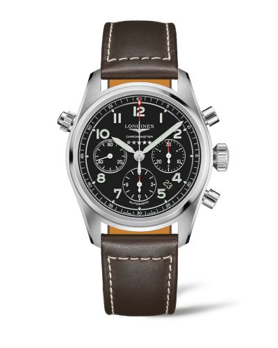 Longines Spirit Chronograph 42 Siyah / Kayış, referans L3.820.4.53.0