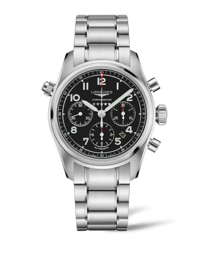Longines Spirit Chronograph 42 Siyah / Bilezik, referans L3.820.4.53.6