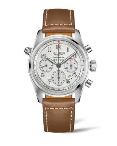 Longines Spirit Chronograph 42 Gümüş / Kayış, referans L3.820.4.73.2