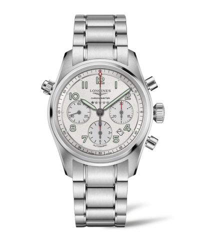 Longines Spirit Chronograph 42 Gümüş / Bilezik, referans L3.820.4.73.6