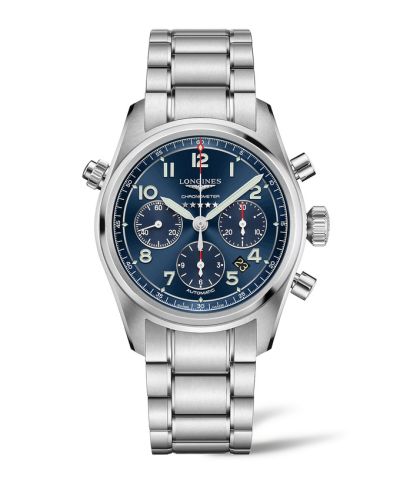 Longines Spirit Chronograph 42 Mavi / Bilezik, referans L3.820.4.93.6
