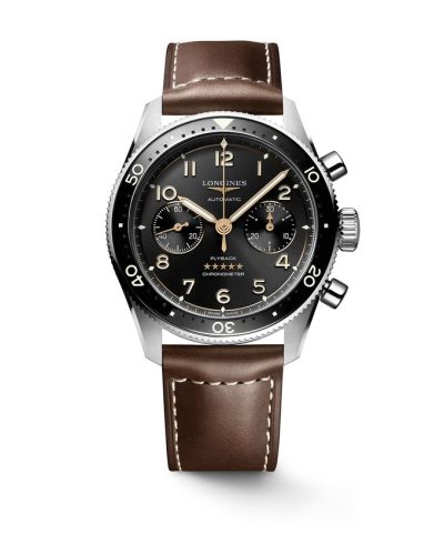 Longines Spirit Flyback 42 Paslanmaz Çelik / Siyah / Kayış, referans L3.821.4.53.2