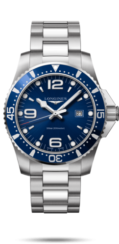 Longines HydroConquest 44 Quartz Paslanmaz Çelik / Mavi / Bilezik, referans L3.840.4.96.6