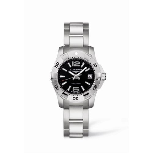 Longines Hydroconquest Quartz 29.5 Siyah, referans L3.247.4.56.6