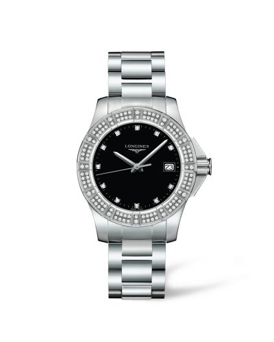 Longines Conquest 35 Quartz Paslanmaz Çelik Elmas Bezel, referans L3.280.0.57.6