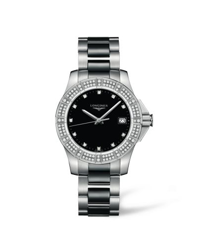 Longines Conquest 35 Quartz Paslanmaz Çelik Elmas Bezel, referans L3.280.0.57.7