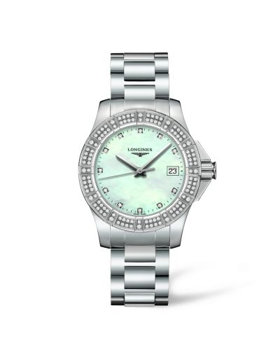 Longines Conquest 35 Quartz Paslanmaz Çelik Elmas Bezel, referans L3.280.0.87.6