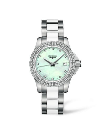 Longines Conquest 35 Quartz Paslanmaz Çelik Elmas Bezel, referans L3.280.0.87.7