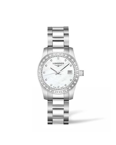 Longines Conquest Quartz 29.5 Paslanmaz Çelik - Elmas / MOP, referans L3.300.0.87.6