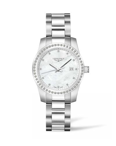 Longines Conquest Quartz 36 Paslanmaz Çelik - Elmas / MOP, referans L3.401.0.87.6