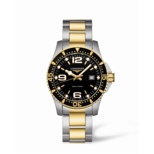 Longines Hydroconquest Quartz 39 Two Tone Siyah, referans L3.640.3.56.7