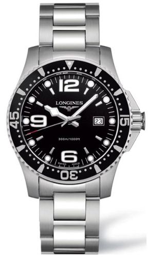 Longines Hydroconquest Quartz 39 Siyah, referans L3.640.4.56.6