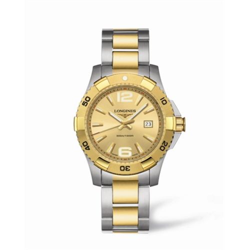 Longines Hydroconquest 39 Quartz Two Tone Altın, referans L3.647.3.36.7