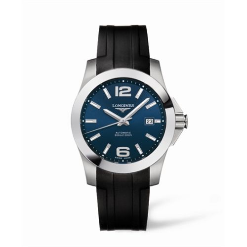 Longines Conquest Automatic 41mm Mavi Kauçuk, referans L3.658.4.96.2