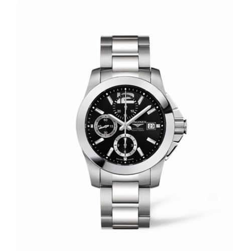 Longines Conquest Chronograph Siyah Bilezik 41mm, referans L3.662.4.56.6