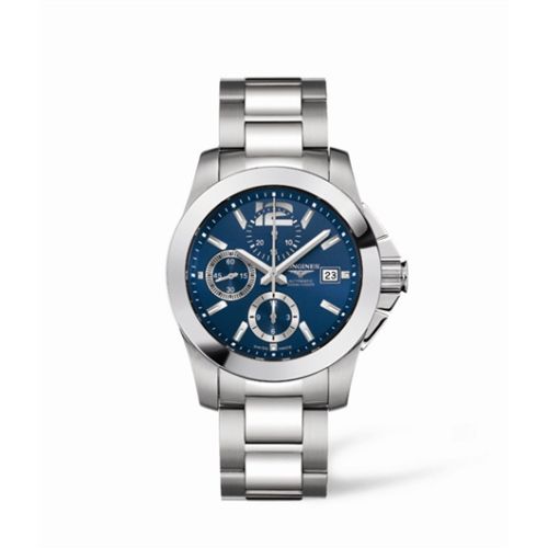 Longines Conquest Chronograph Mavi Bilezik 41mm, referans L3.662.4.96.6