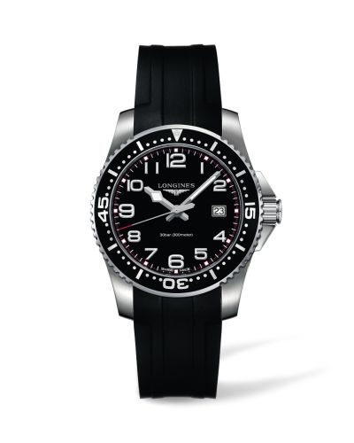 Longines Hydroconquest Quartz 39 Siyah Kauçuk, referans L3.688.4.53.2