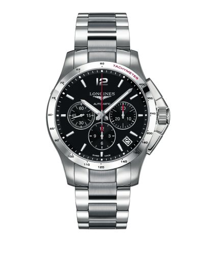 Longines Conquest Chronograph Automatic 44.5mm Siyah, referans L3.697.4.56.6