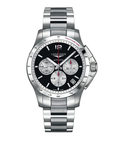 Longines Conquest Chronograph Automatic 44.5mm Siyah Panda, referans L3.697.4.96.6