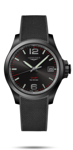 Longines Conquest V.H.P. 41 PVD / Siyah / Kauçuk, referans L3.716.2.56.9