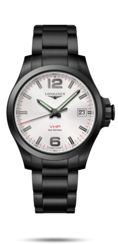 Longines Conquest V.H.P. 41 PVD / Gümüş / Bilezik, referans L3.716.2.76.6