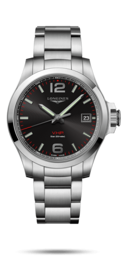 Longines Conquest V.H.P. 41 Paslanmaz Çelik / Siyah / Bilezik, referans L3.716.4.56.6