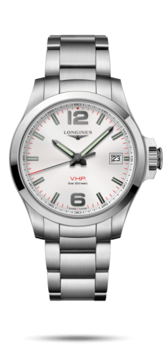 Longines Conquest V.H.P. 41 Paslanmaz Çelik / Gümüş / Bilezik, referans L3.716.4.76.6