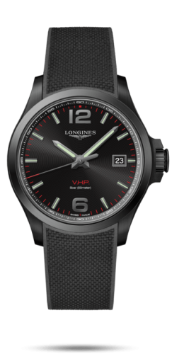 Longines Conquest V.H.P. 43 PVD / Siyah / Kauçuk, referans L3.726.2.56.9