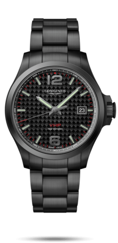 Longines Conquest V.H.P. 43 PVD / Carbon / Bilezik, referans L3.726.2.66.6