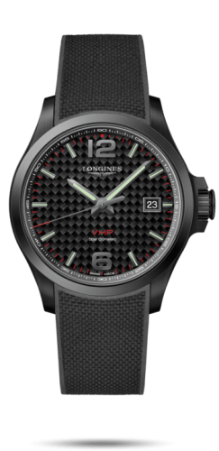 Longines Conquest V.H.P. 43 PVD / Carbon / Kauçuk, referans L3.726.2.66.9