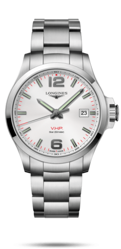 Longines Conquest V.H.P. 43 Paslanmaz Çelik / Gümüş / Bilezik, referans L3.726.4.76.6