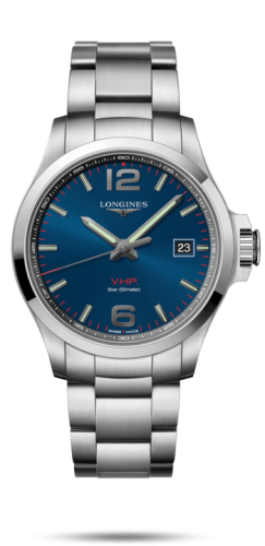 Longines Conquest V.H.P. 43 Paslanmaz Çelik / Mavi / Bilezik, referans L3.726.4.96.6