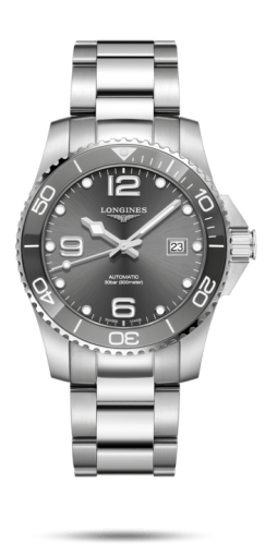 Longines HydroConquest 41 Automatic Paslanmaz Çelik / Seramik / Gri / Bilezik, referans L3.781.4.76.6