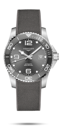 Longines HydroConquest 41 Automatic Paslanmaz Çelik / Seramik / Gri / Kauçuk, referans L3.781.4.76.9