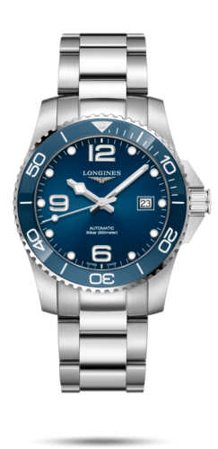 Longines HydroConquest 41 Automatic Paslanmaz Çelik / Seramik / Mavi / Bilezik, referans L3.781.4.96.6