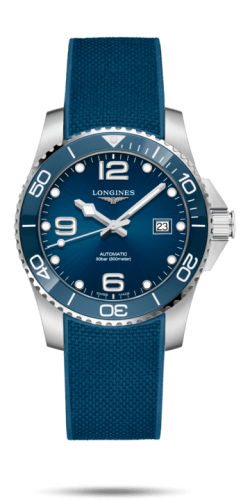 Longines HydroConquest 41 Automatic Stainless Steel / Ceramic / Blue / Rubber, reference L3.781.4.96.9