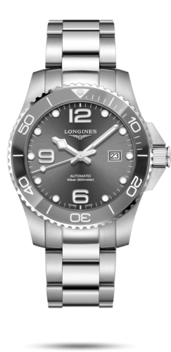 Longines HydroConquest 43 Automatic Paslanmaz Çelik / Seramik / Gri / Bilezik, referans L3.782.4.76.6