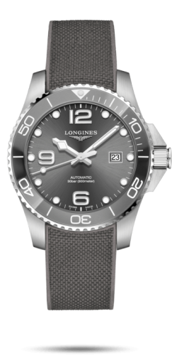 Longines HydroConquest 43 Automatic Paslanmaz Çelik / Seramik / Gri / Kauçuk, referans L3.782.4.76.9