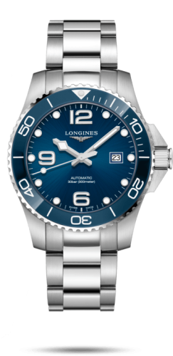 Longines HydroConquest 43 Automatic Paslanmaz Çelik / Seramik / Mavi / Bilezik, referans L3.782.4.96.6