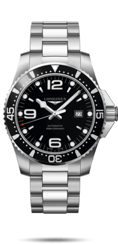 Longines HydroConquest 44 Automatic Paslanmaz Çelik / Siyah / Bilezik, referans L3.841.4.56.6