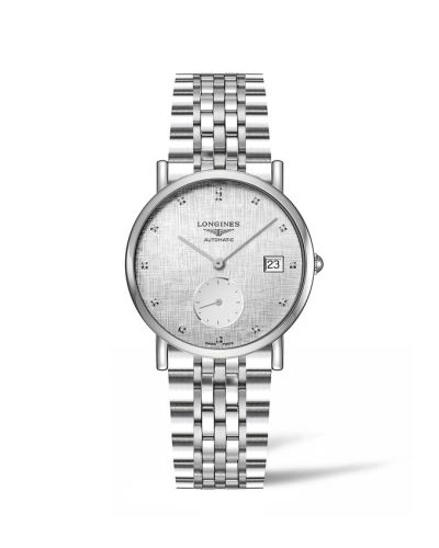 Longines Elegant Collection Small Second 34.5 Paslanmaz Çelik / Gümüş - Linen / Bilezik, referans L4.312.4.77.6
