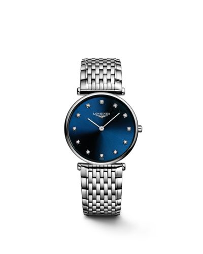 Longines La Grande Classique Quartz 29 Paslanmaz Çelik / Mavi / Bilezik, referans L4.512.4.97.6
