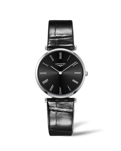 Longines La Grande Classique Quartz 33 Paslanmaz Çelik / Siyah - Roman, referans L4.709.4.51.2
