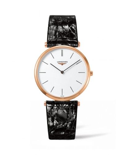 Longines La Grandes Classique Quartz 36 PVD Gül / Beyaz / Bilezik, referans L4.755.1.92.2