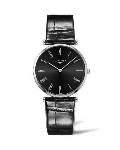 Longines La Grande Classique Quartz 36 Paslanmaz Çelik / Siyah - Roman, referans L4.755.4.51.2