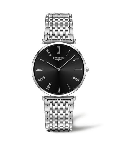 Longines La Grande Classique Quartz 37 Paslanmaz Çelik / Siyah - Roman / Bilezik, referans L4.766.4.51.6