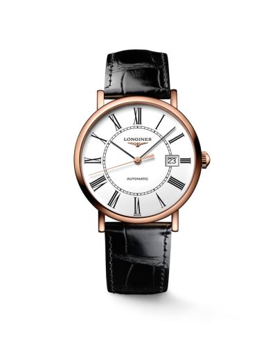 Longines Presence 34.5 Automatic Pembe Altın / Beyaz - Roman, referans L4.787.8.11.4
