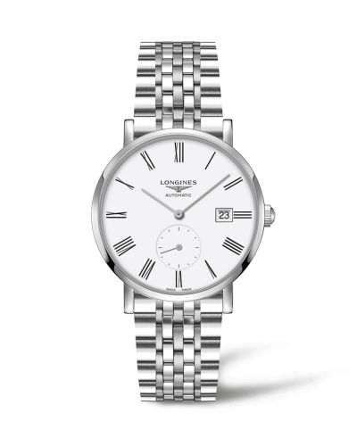 Longines Elegant Collection Small Second 39 Paslanmaz Çelik / Beyaz - Roman / Bilezik, referans L4.812.4.11.6