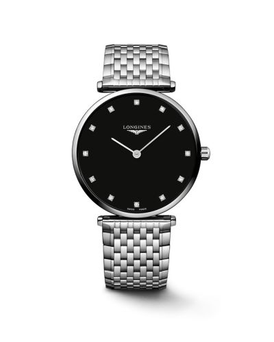 Longines La Grande Classique 38 Stainless Steel / Black - Diamond / Bracelet 68mm, reference L4.866.4.58.6