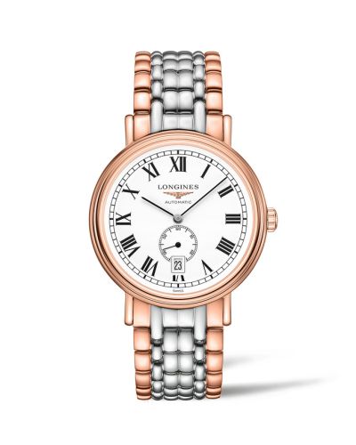 Longines Presence 40 Small Seconds PVD Red / White - Roman / Bracelet, reference L4.905.1.11.7